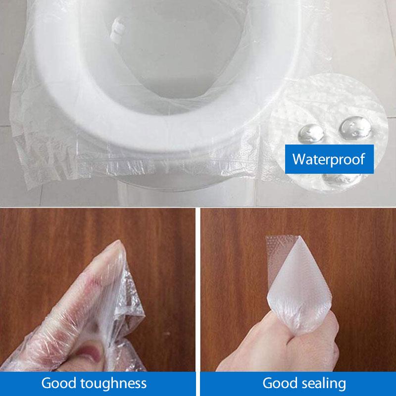 50 PCS Gjennomsiktige Engangs Toalettputer | Skanto