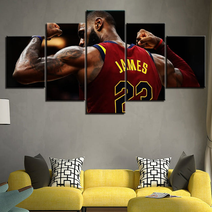 22 James - 5 Piece Canvas Veggkunst Maleri | Skanto