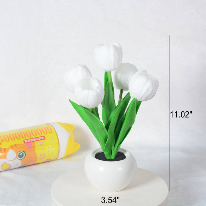 Skanto | Moderne Kreativ Simulering Tulipan Peony LED Nattlys Bordlampe