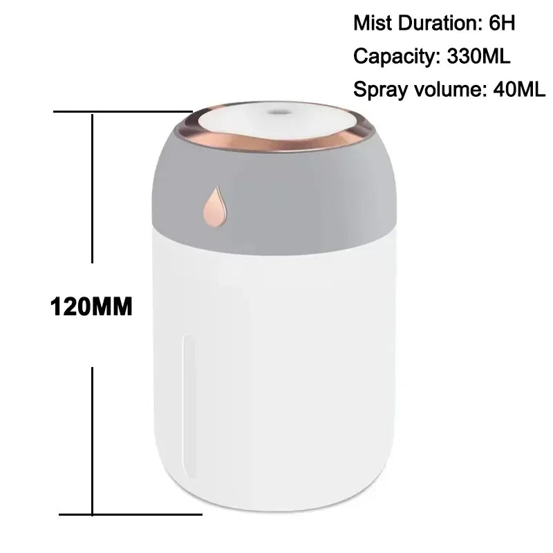 Skanto | Mini Luftfukter og Aroma Diffuser med LED Lys