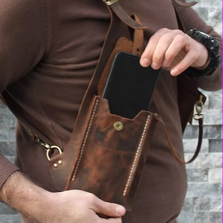 Skanto | Medieval Steampunk Retro Skulderveske med Skulderrem