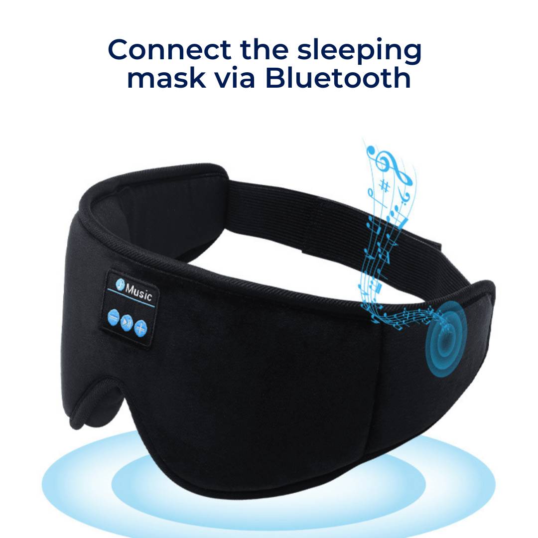 DreamSounds Bluetooth sovemaske med innebygde hodetelefoner | for reise - meditasjon - lysblokkering komfort Skanto