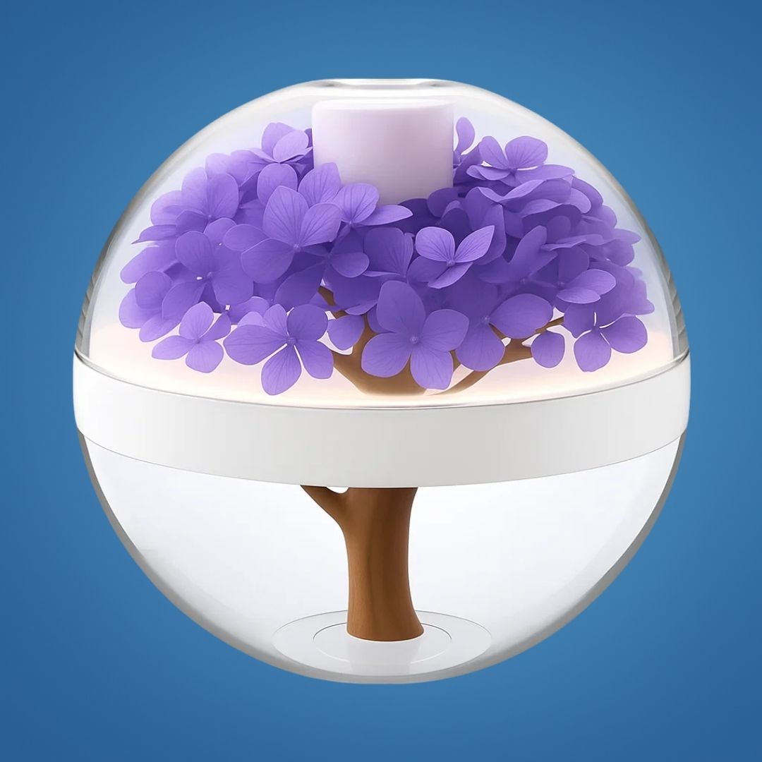 SereniGlow | Essensielle olje diffuser luftfukter – Ultrasonisk kjølig damp – USB-oppladbar – LED nattlys for soverom og barnerom Skanto