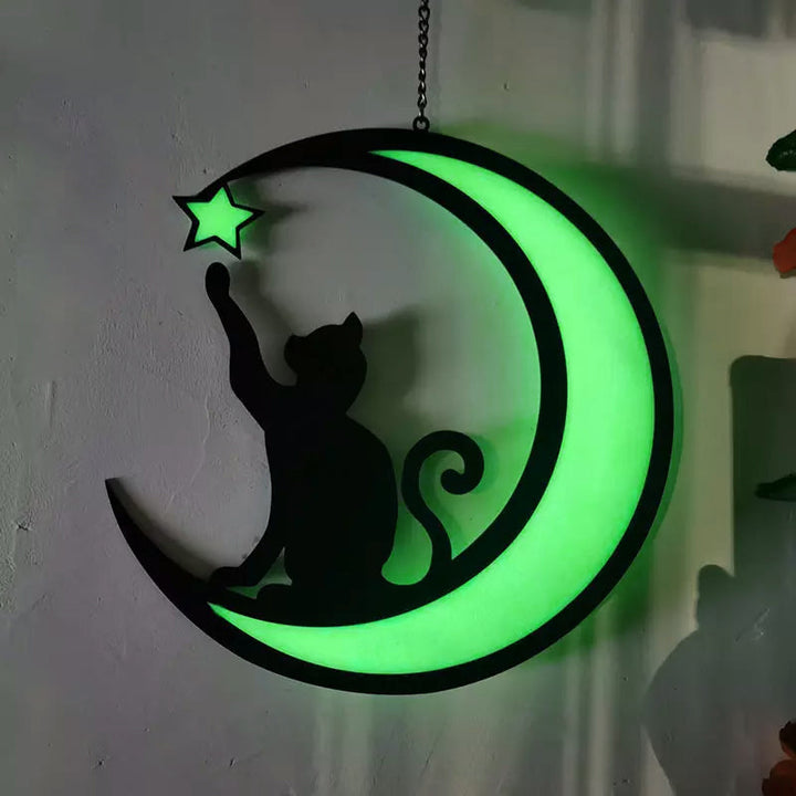 Skanto | Moon Cat Dekorasjon Anheng laget av Akryl