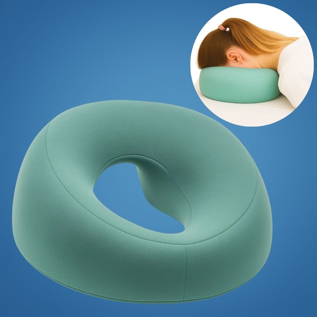 FaceEase | Face‑Down Pillow – Trykkavlastende støtte – Konturert minneskum – Ideell for massasje, skjønnhet og mage-sovende Skanto