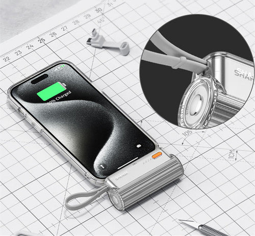 Skanto | 5000mAh Mini Kapsel Med Innebygd Kabel Power Bank