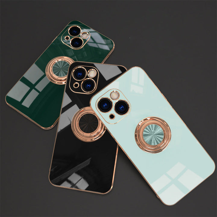 Plateret iPhone-deksel med ring | Skanto