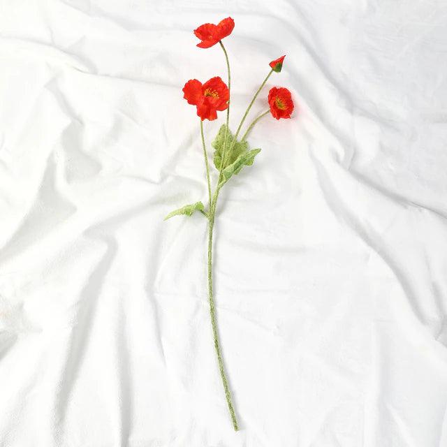 Skanto | BloomCharm Kunstig Blomsterdekor | Realistiske Valmuer | Ulike Farger & Størrelser