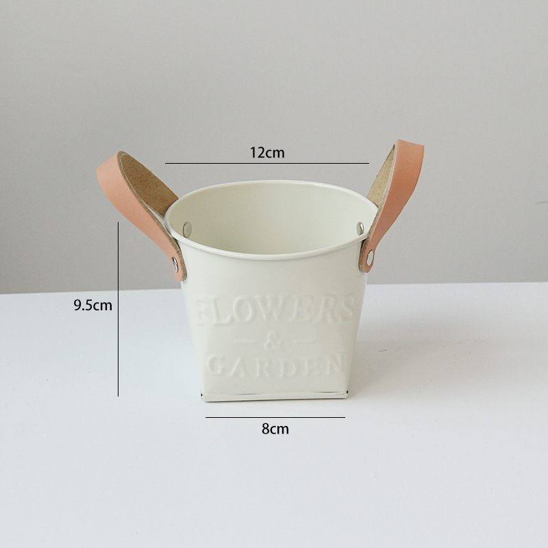 Skanto | Dekorative plantepotter med lærhåndtak – blomsterpotter for hjem og hage