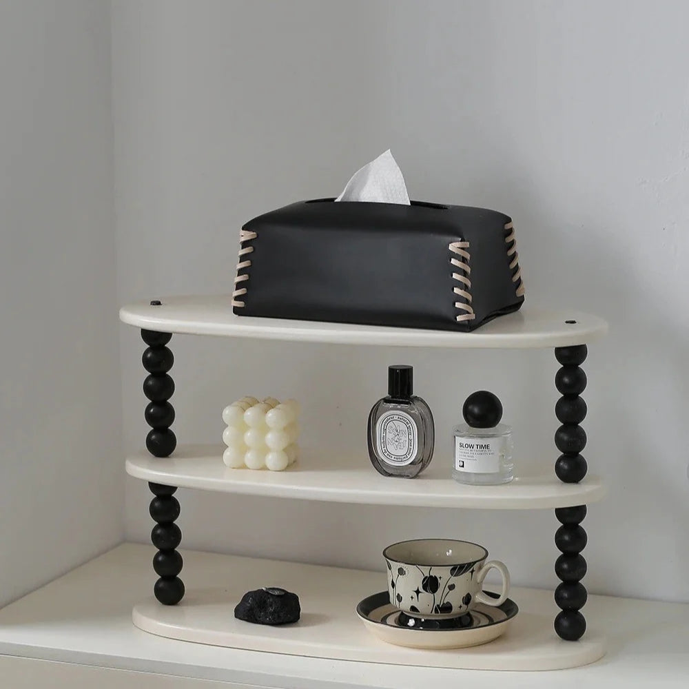 Skanto | Stitched Leather Tissue Box Holder
