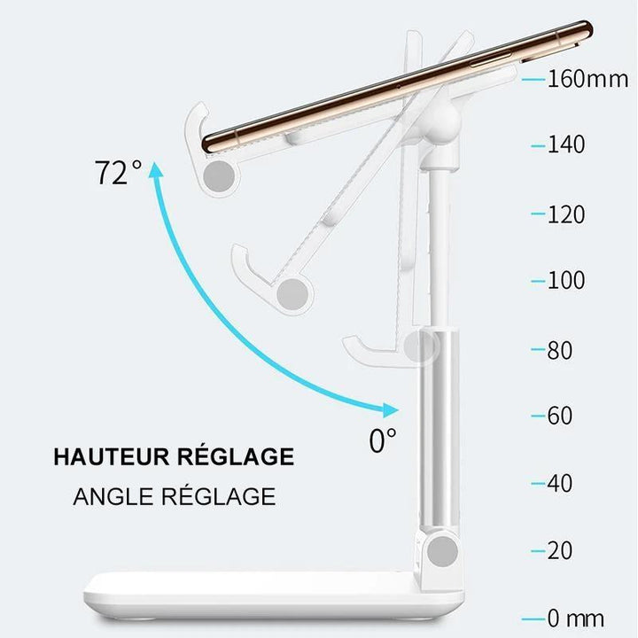 Skanto | Justerbar Ergonomisk Sammenleggbar Tablet/Telefon Stativ