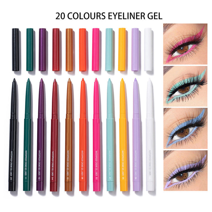 20 PCS Fargede Eyeliner Blyant Sett | Skanto