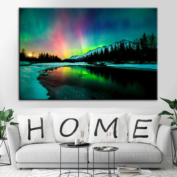Irlands Aurora - Lerret Veggkunst Maleri