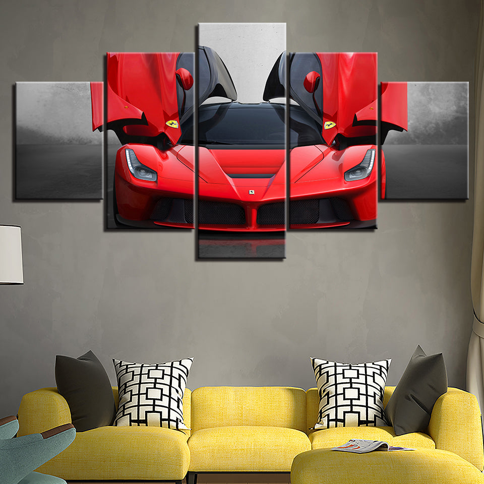 Luksus Ferrari Bil - Lerret Veggkunst Maleri
