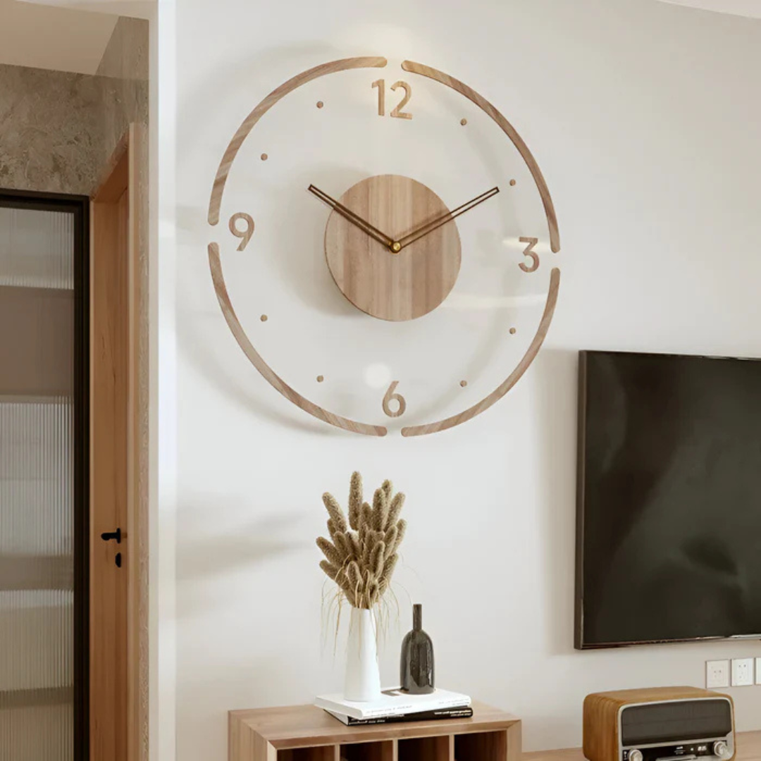 Skanto | Stille veggur Tre Lys – Moderne klokke med akryl design for stue