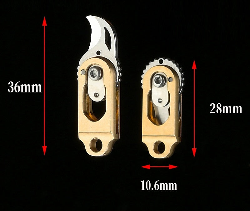 Skanto | Mini Messing Folding Claw - Lomme-størrelse Express Åpner