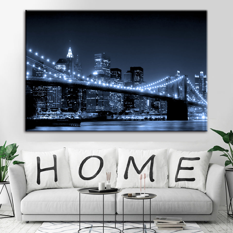 Brooklyn Bridge - Lerret Veggkunst Maleri | Skanto