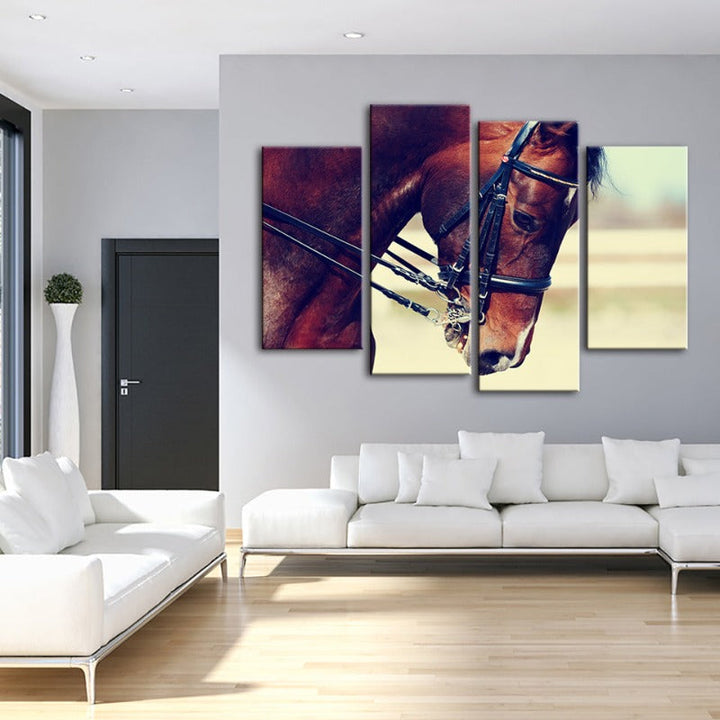 4-Piece Graceful Horse - Canvas Wall Art Painting | Skanto