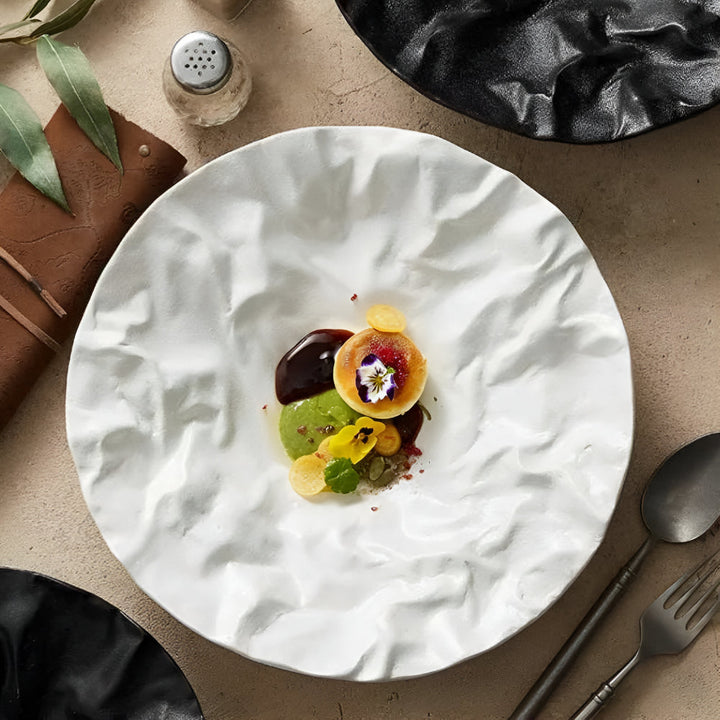 Skanto | Håndlaget krøllet papir keramikkplate