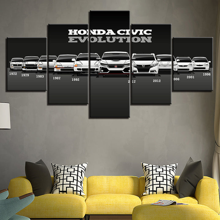 Honda Civic Evolution - Lærred Veggkunst Maleri