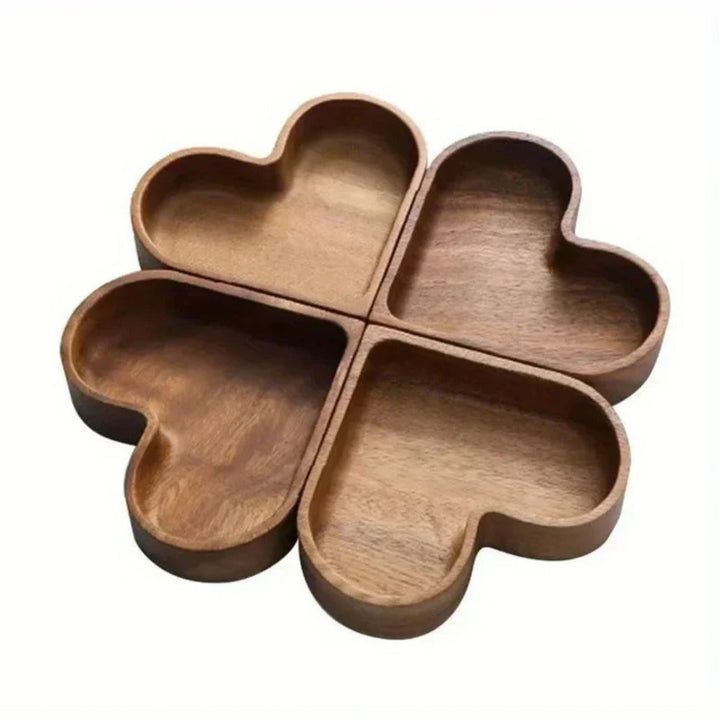 Skanto | Rustic Heart Snack Tray Collection | 4stk