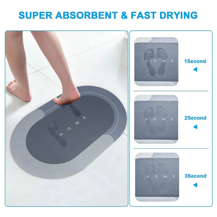 Badematte Vannabsorberende Sklisikker Oval Form Skanto