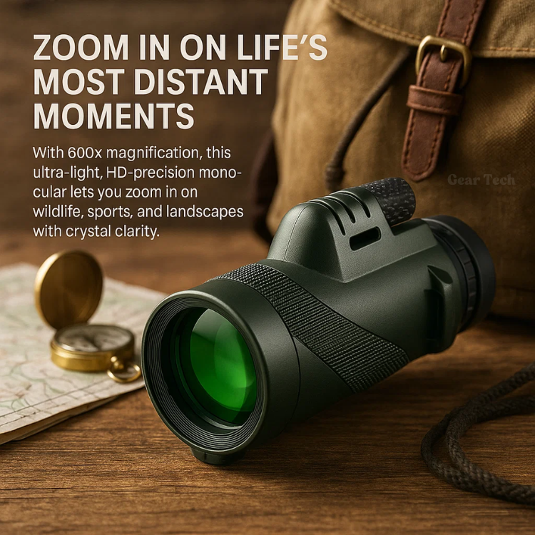 Skanto | Compact 600x Ultra-Zoom Monokular | HD Linse, Lettvekts & Perfekt for Fotturer, Fuglobservasjon, og Sportsbegivenheter