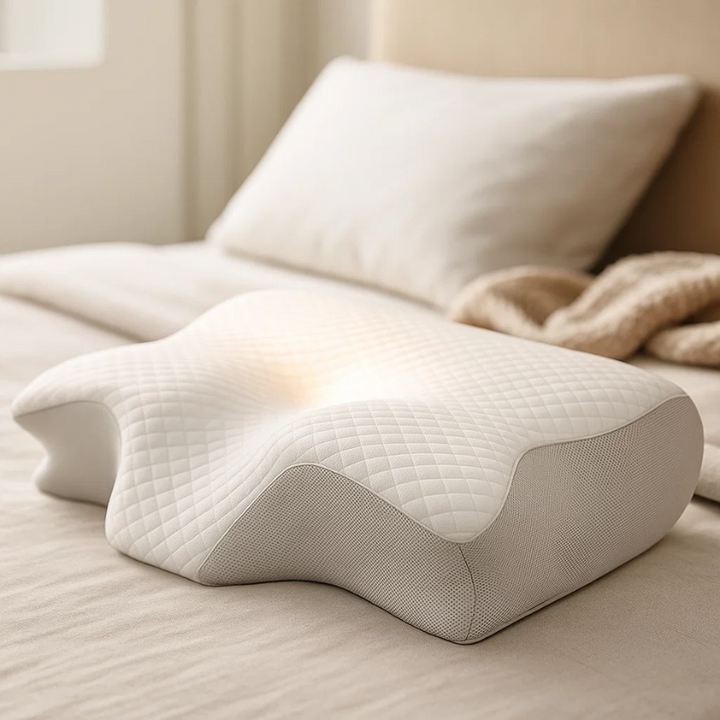 Skanto | Minne Skum Cervical Pute | Ergonomisk 2-i-1 Design for Nakke Smerte Lindring & Behagelig Søvn