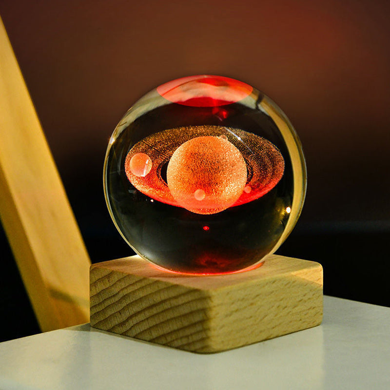 3D Galaxy Krystallkule Nattlys Dekorlampe | Skanto