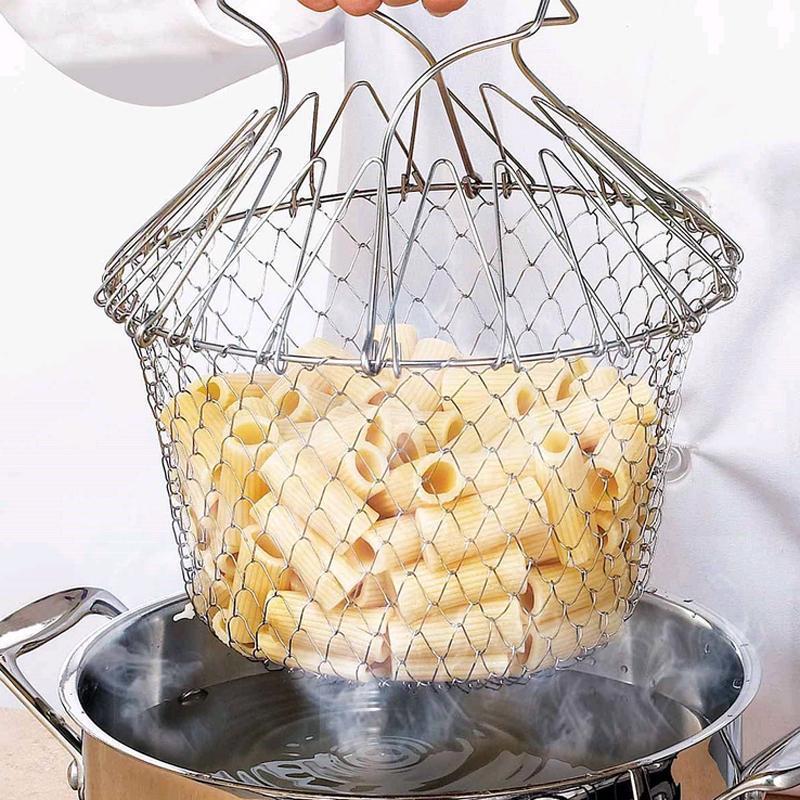 Stainless Steel Retractable Strainer Cooking Basket | Skanto