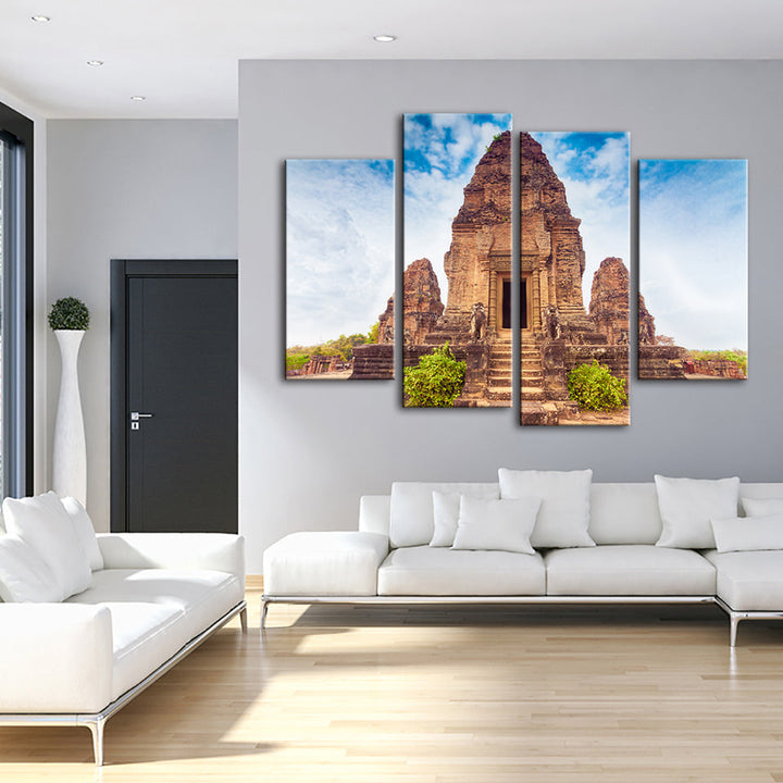 Ancient Temple 4 Piece - Canvas Wall Art Painting | Skanto