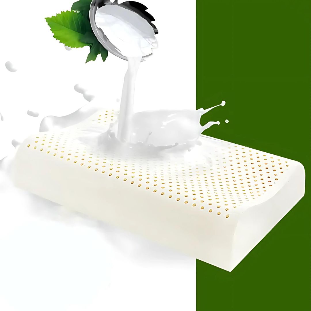 EcoNeck Comfort | 100% naturlig gummi ortopedisk pute - mot nakkesmerter - behagelig og støttende pute - bedre søvn - velvære Skanto