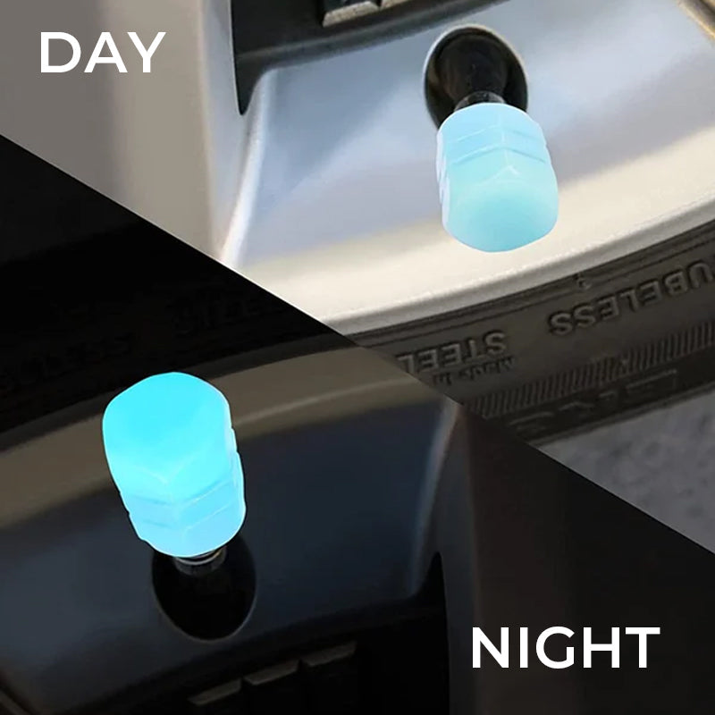 Skanto | Universelle Fluorescerende Dekk Ventilhetter (4 STK/Sett)