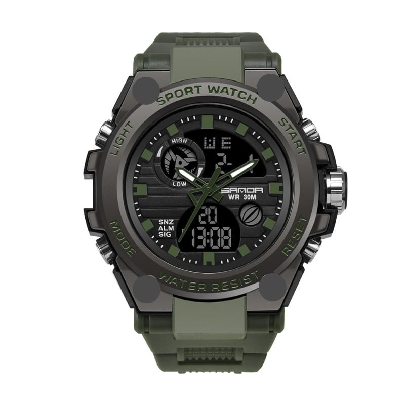 Skanto | Sporty Dual-Display Mode Multifunctional Waterproof Luminous Men's Wristwatch