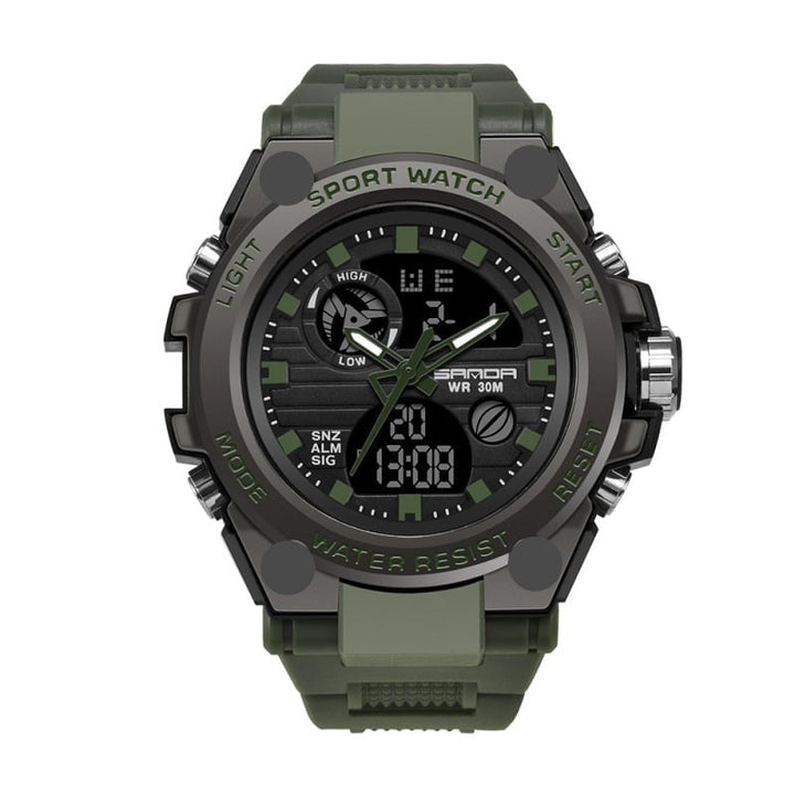 Skanto | Sporty Dual-Display Mode Multifunctional Waterproof Luminous Men's Wristwatch