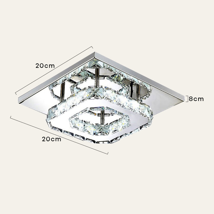 Skanto | Taklampe Krystall LED Moderne Innfelt Armatur