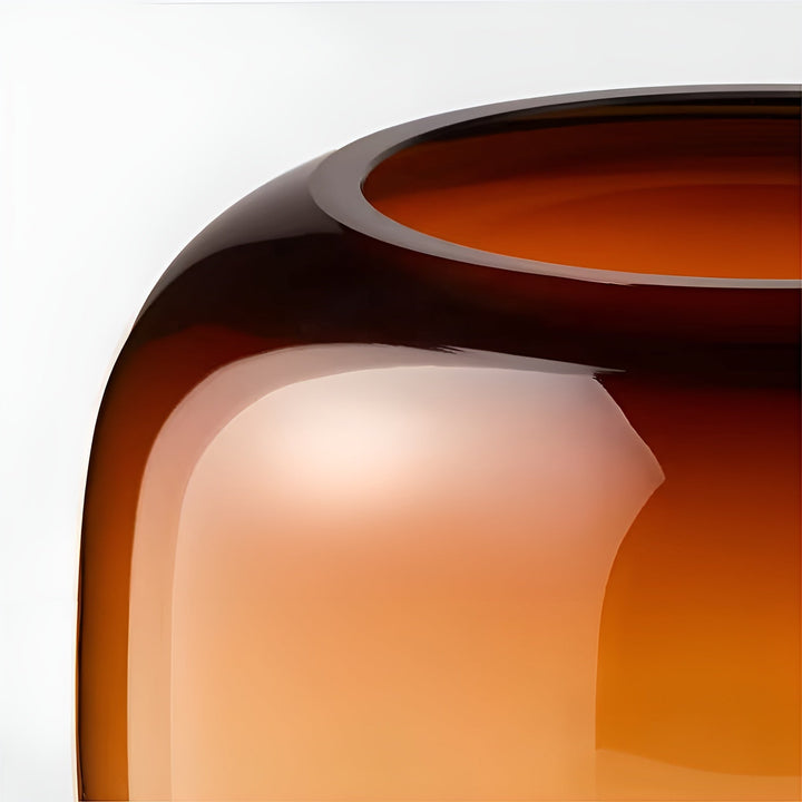 Glass Vase Hand Skantoown – Minimalistisk og Dekorativ | Transparent Design for Skantoomster, Hydroponics og Moderne Boligrom i Amber | Skanto