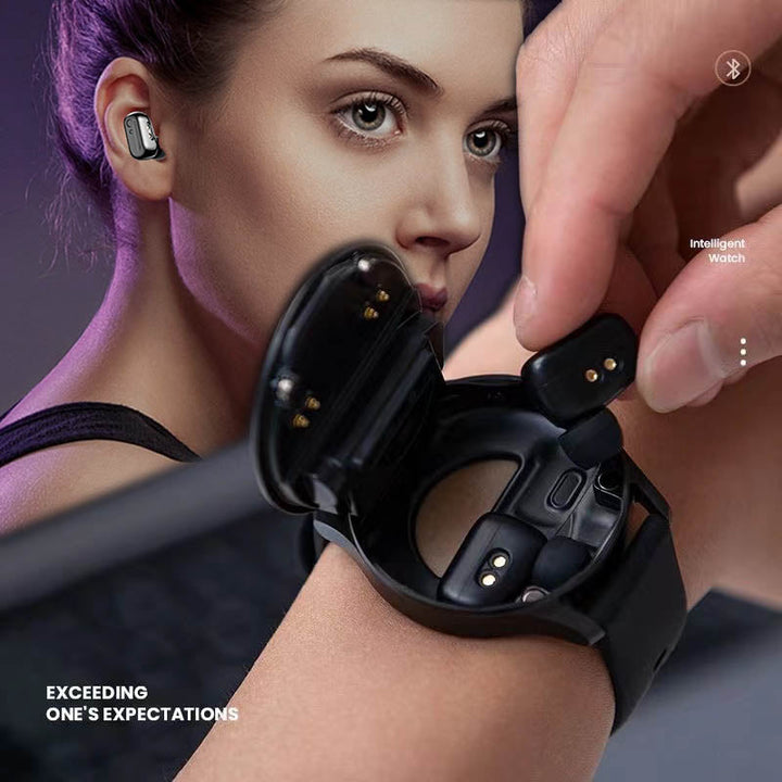 2-i-1 Smartklokke med Bluetooth-hodetelefoner | Skanto