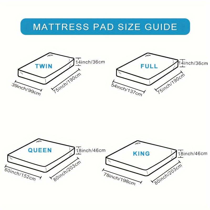 Ultimate Cooling Mattress Pad – Premium Quilted Pillow Top, Luxuriously Fluffy and Ultra-Breathable with Secure 14-18 Deep Pocket Cover – Enhanced Sleep Comfort, 1pc | Skanto