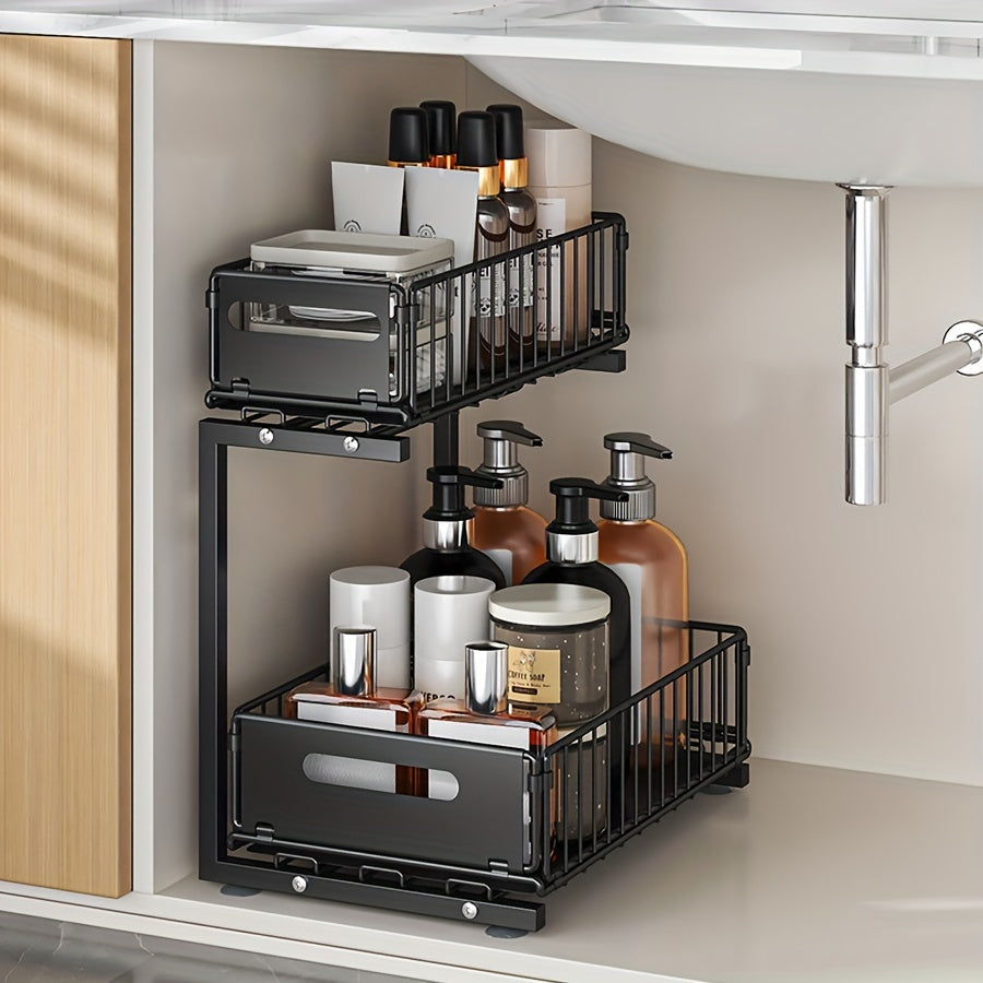 Pull-out Under-Cabinet Organizer 2 Levels | Skanto