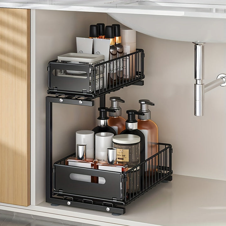 Pull-out Under-Cabinet Organizer 2 Levels | Skanto