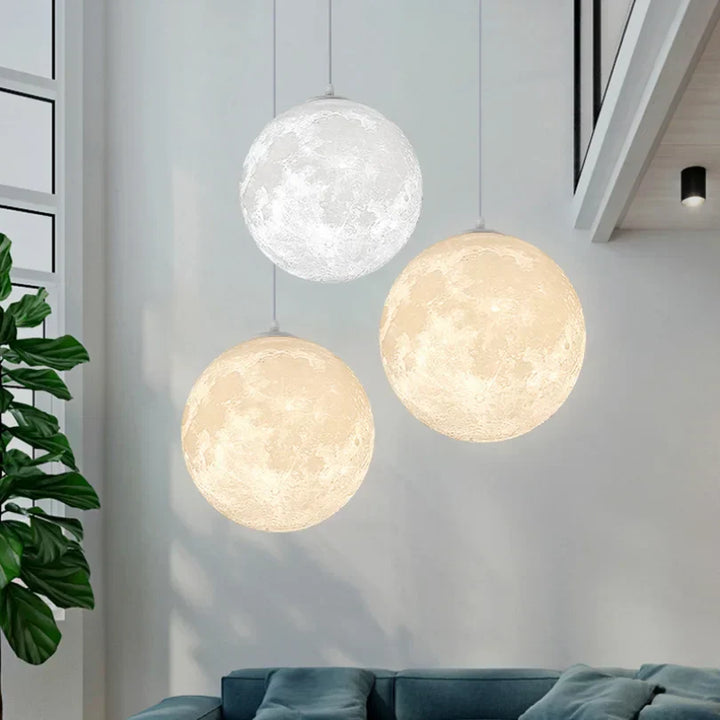 Lunar LED pendellampe - Måne design hengelampe for stue og soverom | Skanto