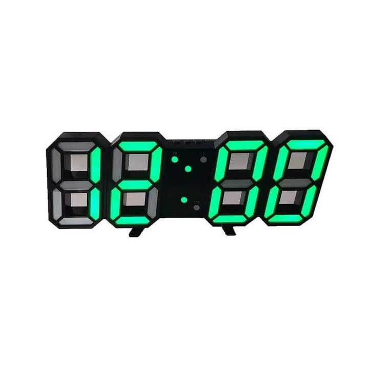 Skanto | LumiSync 3D LED Veggklokke – Moderne Digital Klokke med Dimmer Belysning