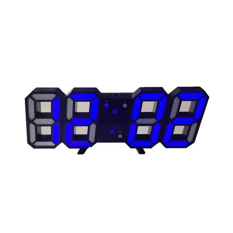 Skanto | LumiSync 3D LED Veggklokke – Moderne Digital Klokke med Dimmer Belysning