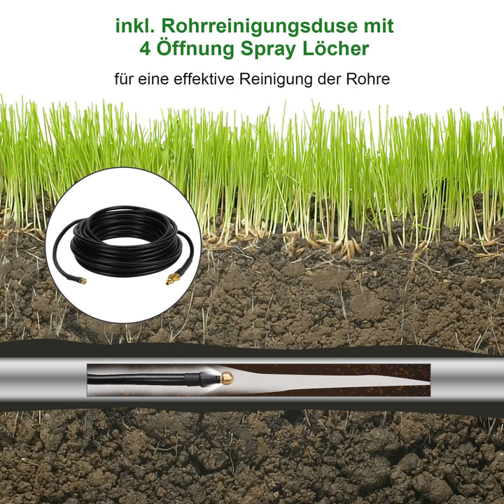 Rør rengjøringsslange 10m-30m 180 bar | Skanto