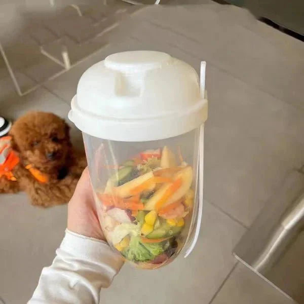 Skanto | Salatbeholder - Takeaway-salat - Praktisk og stilfull - Ideell for travle mennesker