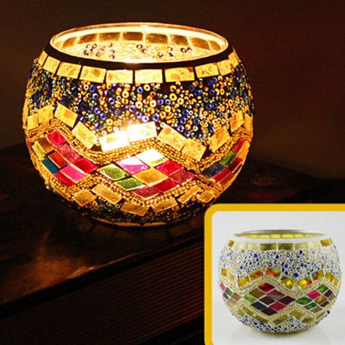 Skanto | Europeisk Retro Glass Mosaic Tealight Holder