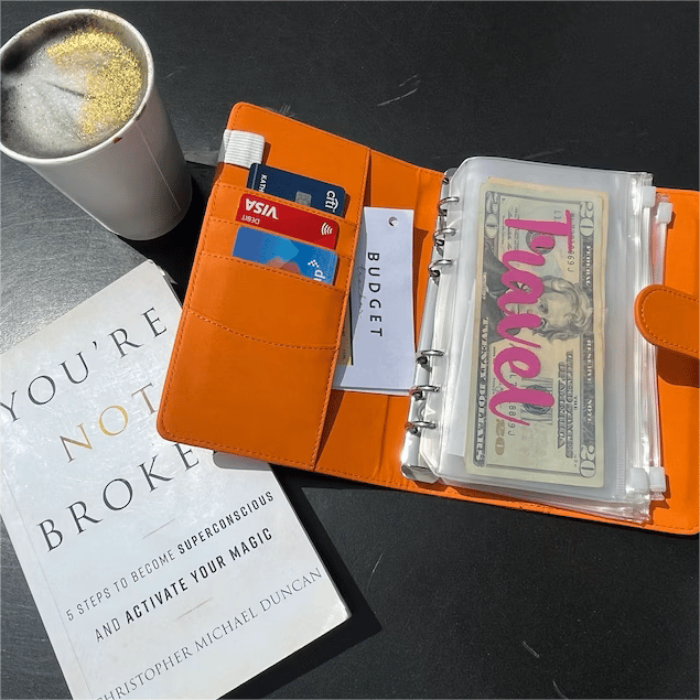Skanto | Budsjettpermanentbok med kontanter konvolutter