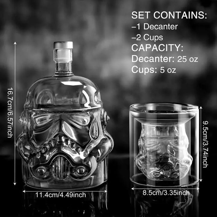 3stk Kreativ Whisky Karaffel med 2 Glass Bar Utensil | Skanto
