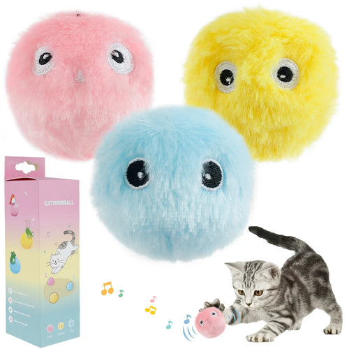 Interaktive katteplush-boller med dyrelyder Skanto